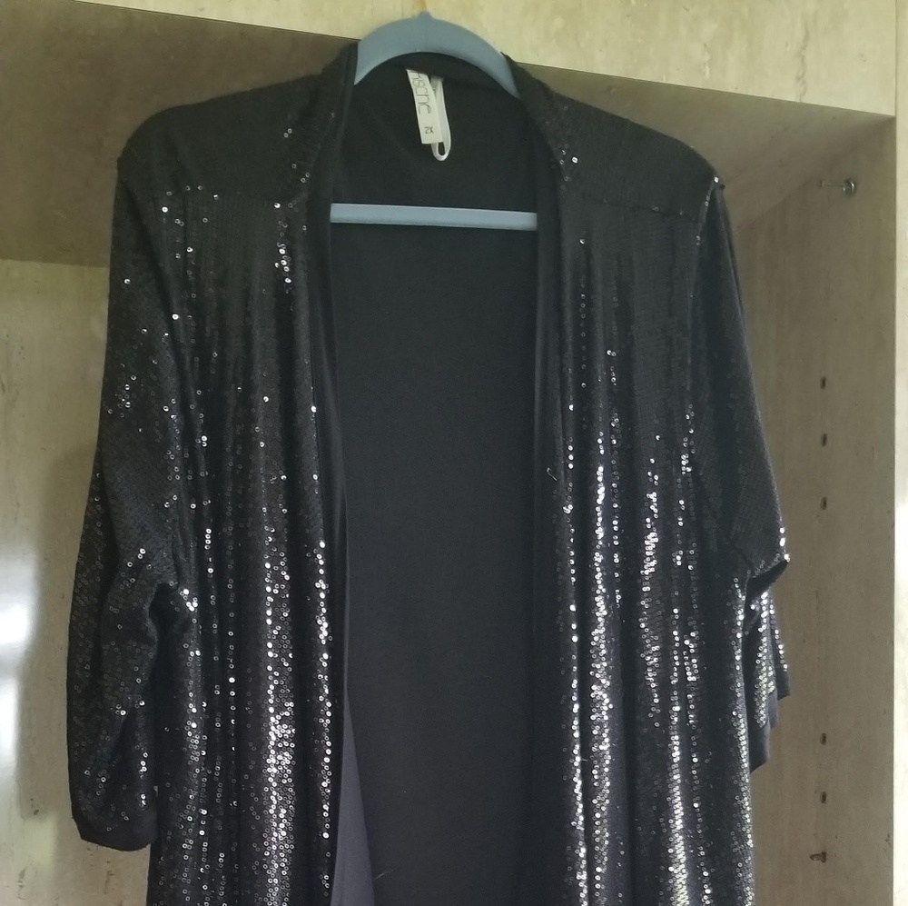 Black sequince Swing Jacket